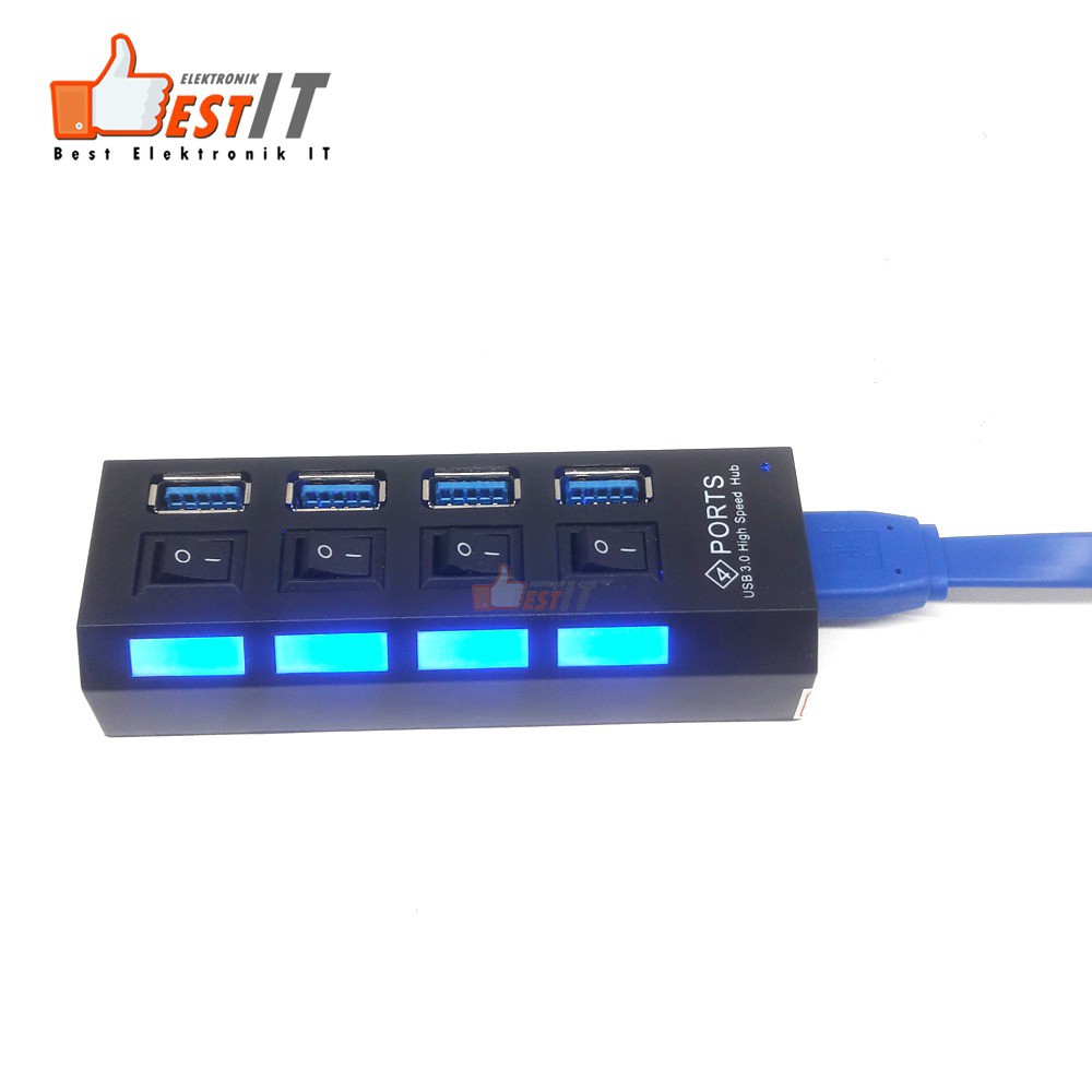 USB Hub Versi 3 4 Port 4 Switch