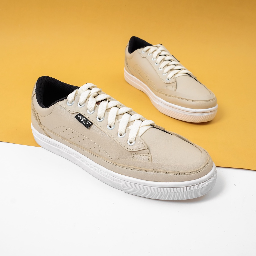 Jose Cream | Sepatu Sneakers Pria Casual Polos Original Putih Cowok Ori Footwear | FORIND x ARF