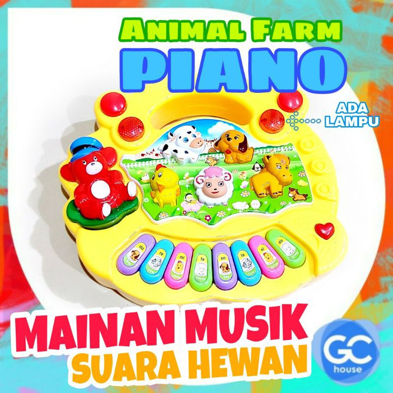 Musik Bayi Anak Animal Farm Music Piano Light
