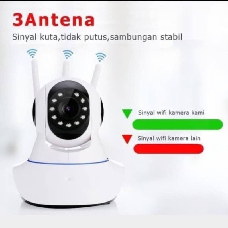 IP Camera CCTV WIRELESS Wifi 3 Antena V380 - Ip Cam v380 cctv 3 antena