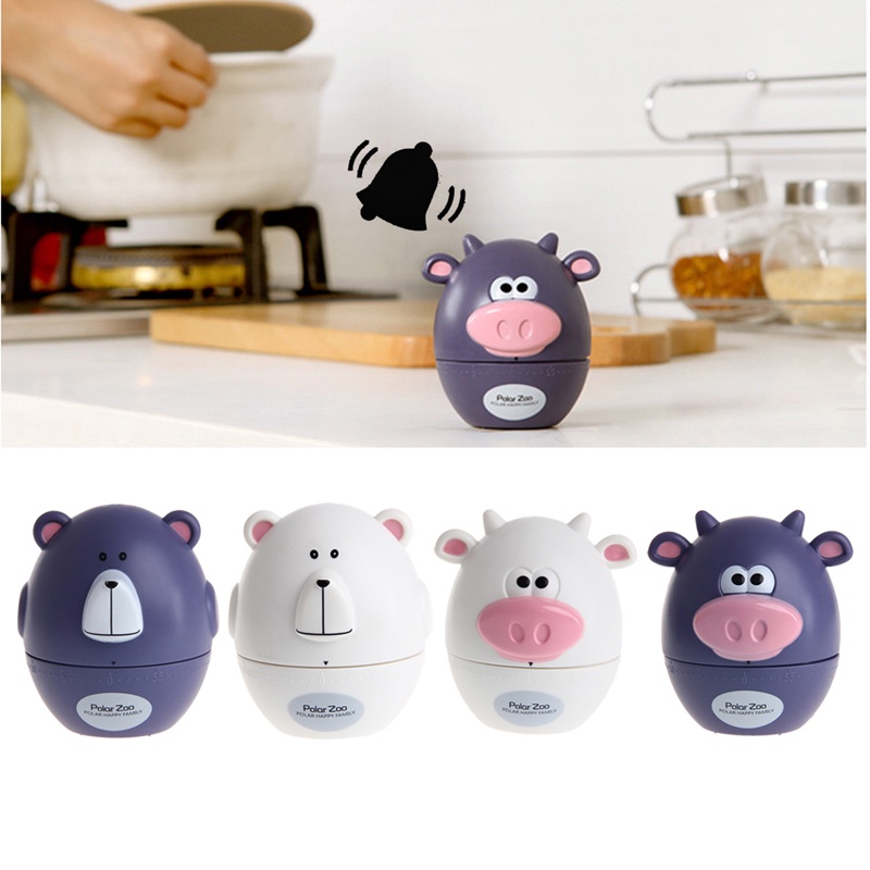 Jam Alarm Pengingat Waktu Memasak Bentuk Sapi Beruang Untuk Dapur