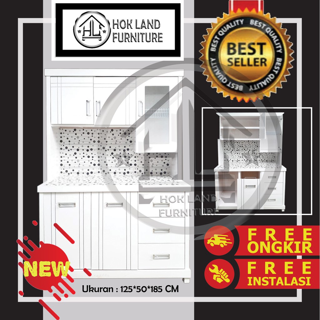 Lemari sayur 3 pintu lemari rak piring dapur minimalis / Lemari Sayur 3Pintu Kayu Multiplek / LS36