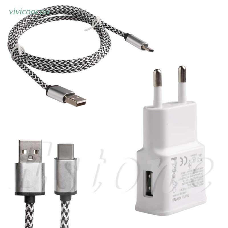 Vivi Kabel Data / Charger USB 3.1 Tipe C + Charger Dinding AC