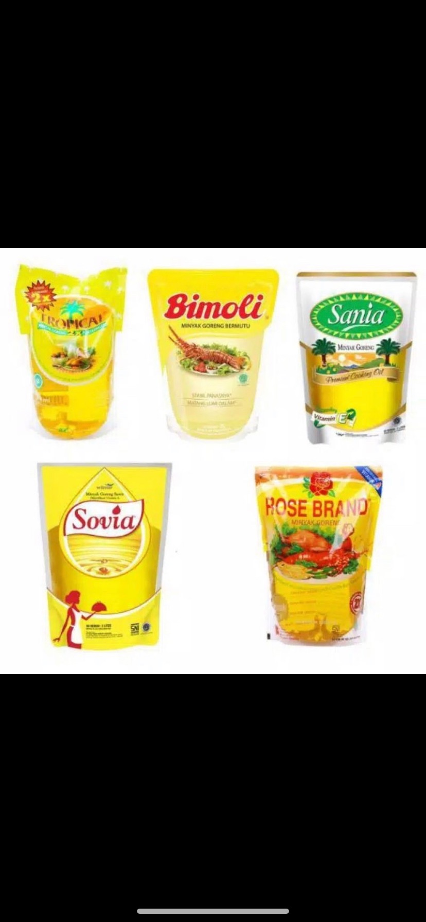 Minyak Goreng 2 Liter ~ Bimoli, Tropical,sip, Sovia, Fortune, Filma,kunci Mas,