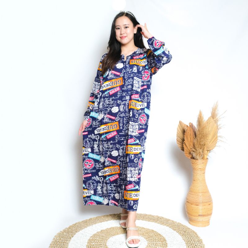 Daster habel busui lengan panjang gamis merk Verell-4