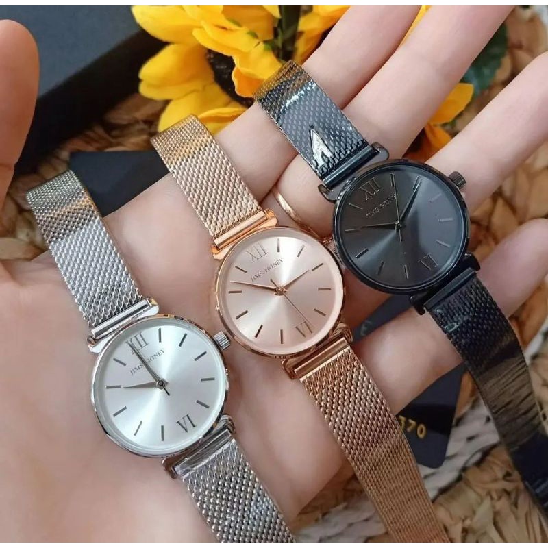 JAM TANGAN WANITA EXCLUSIVE MEWAH JIMS HONEY JHW 02 JHW 2 JHW02 JHW2 JAM TANGAN WANITA STAINLESS KECIL CANTIK KADO ULTAH ANNIVERSARY PACAR ISTRI CEWEK PEREMPUAN UNIK ELEGANT CANTIK MURAH FEMINIM DISKON SALE