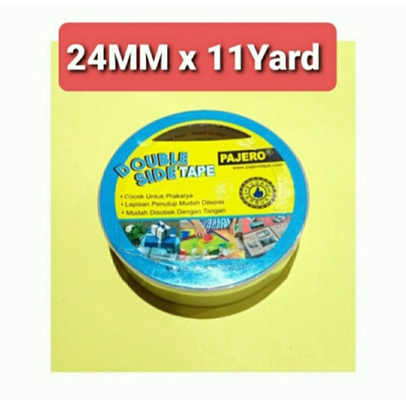 

Isolasi Double Tape kertas / Isolasi Tisue Pajero 24mm x 11 Yard harga Grosir