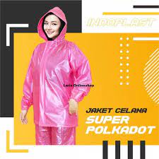 [Tania Store] jas hujan// jas hujan jaket celana// jas hujan super polkadot// jas hujan motif// jas 