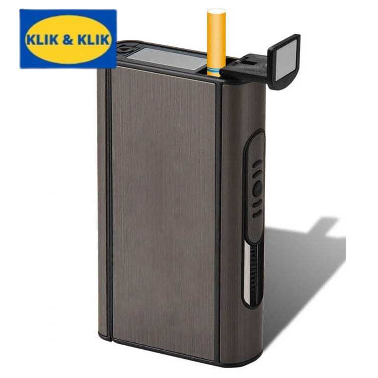 KLIK AND KLIK Focus Kotak Bungkus Rokok Aluminium Case Automatic Ejection B651026