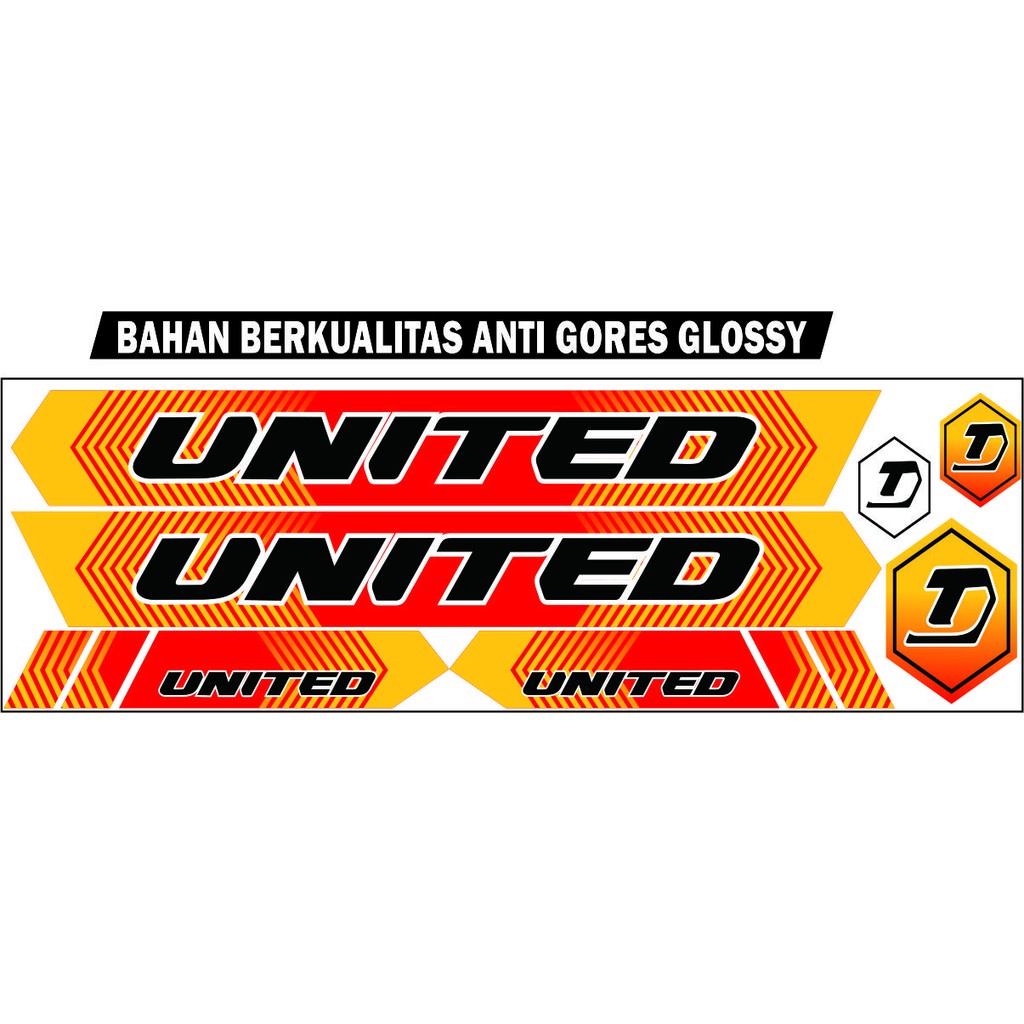 STRIPING SEPEDA POLET STIKER UNITED BIKE BMX VARIASI STRIPING
