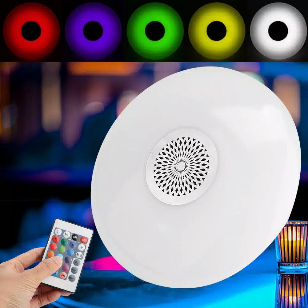 [WS] Bohlam Led Musik/Lampu Ufo Speaker Musik RGBW / Lampu Warna warni - Remote