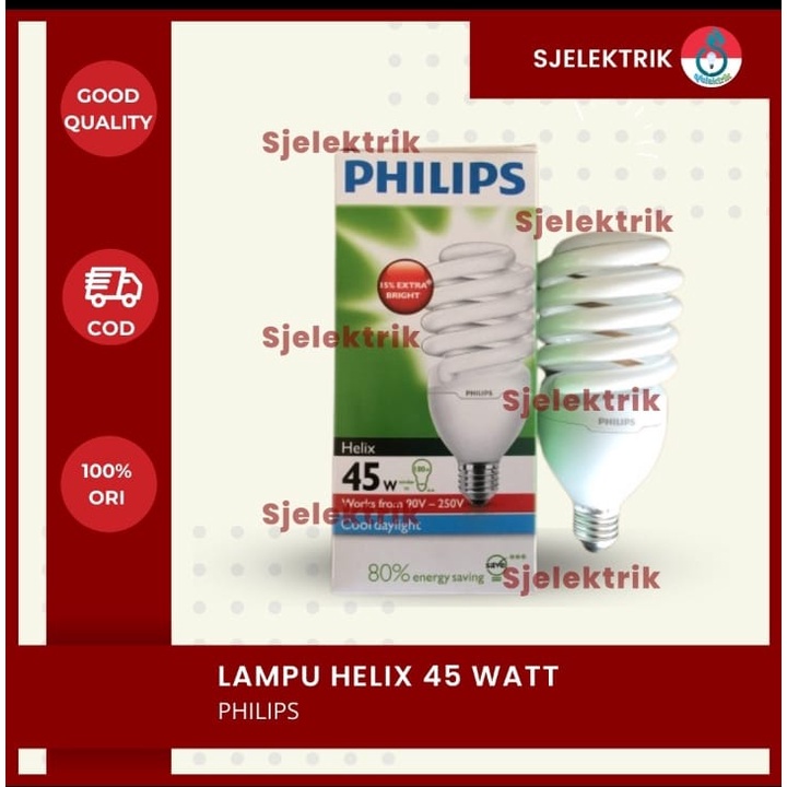 Lampu Philips Tornado Helix  45 Watt Philips Tornado 45 Watt  Lampu Philip Helix Tornado 45 Watt