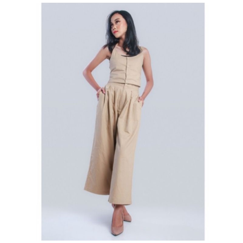 Hakama Pants (Celana Kulot - Palazo Linen) - Creme