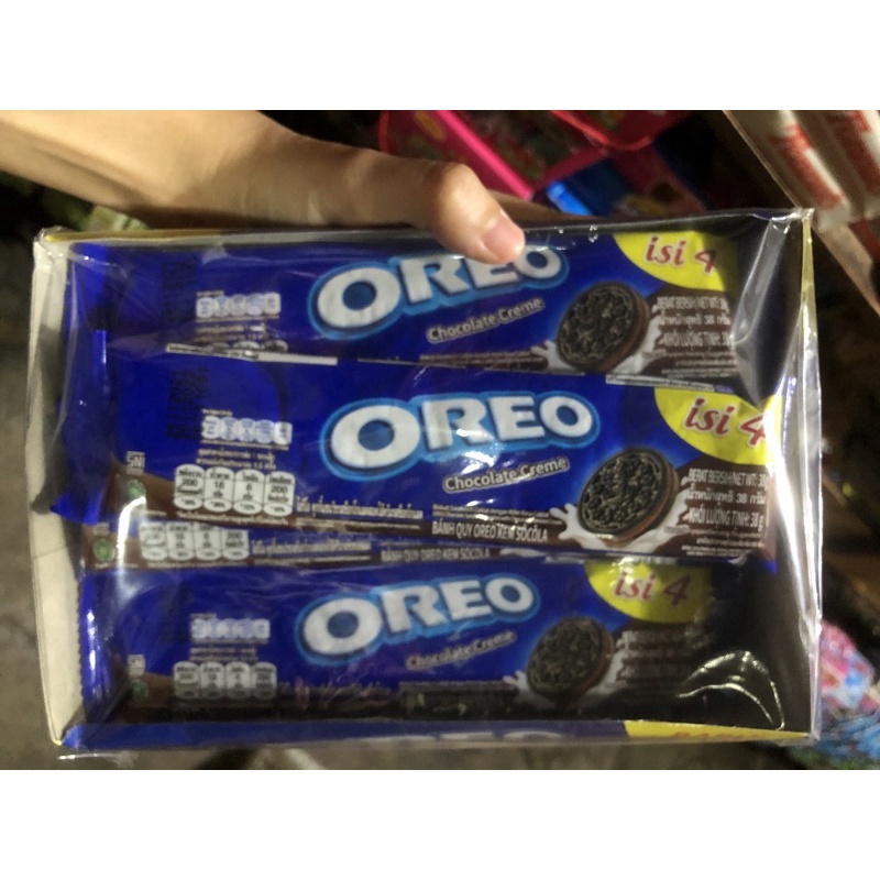 

Oreo Krim COKLAT isi 4 PCS x 12 Sachet x 38 Gram