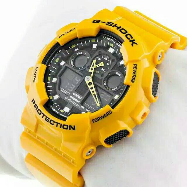 JamTangan Gshock GA 100 Yellow