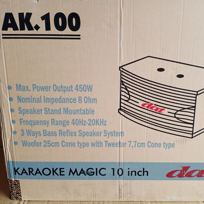 Speaker 10 Inch Pasif Dat ak100 karaoke pasive ak 100 Original