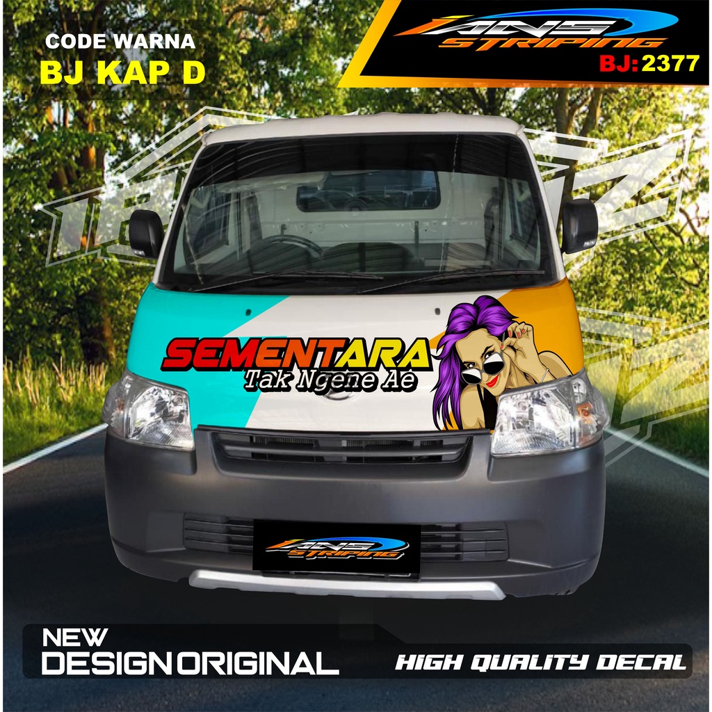 STICKER DECAL KAP KABIN DEPAN MOBIL GRANMAX PICK UP / VARIASI STIKER KABIN DEPAN PICK UP / DECAL STIKER KABIN CARRY PICK UP L300 DLL