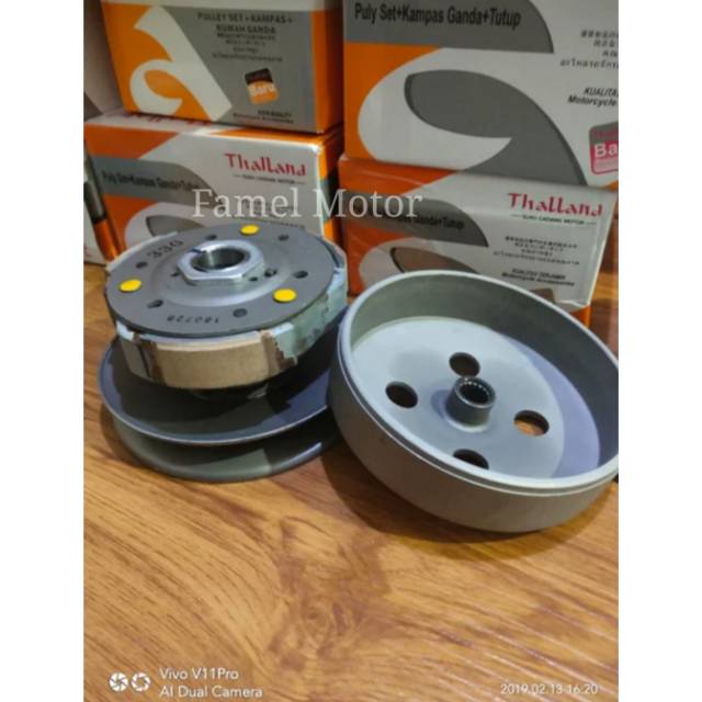 PULLY ASSY SPIN 125 PULLY PULI SET CVT SPIN 125 1 SET KOMPLIT