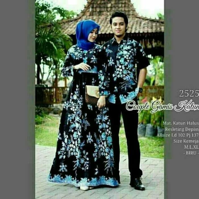 Sangat Laris Gamis Batik Pria Wanita Muslim Couple Kemeja Nusantara Juba Muslimah