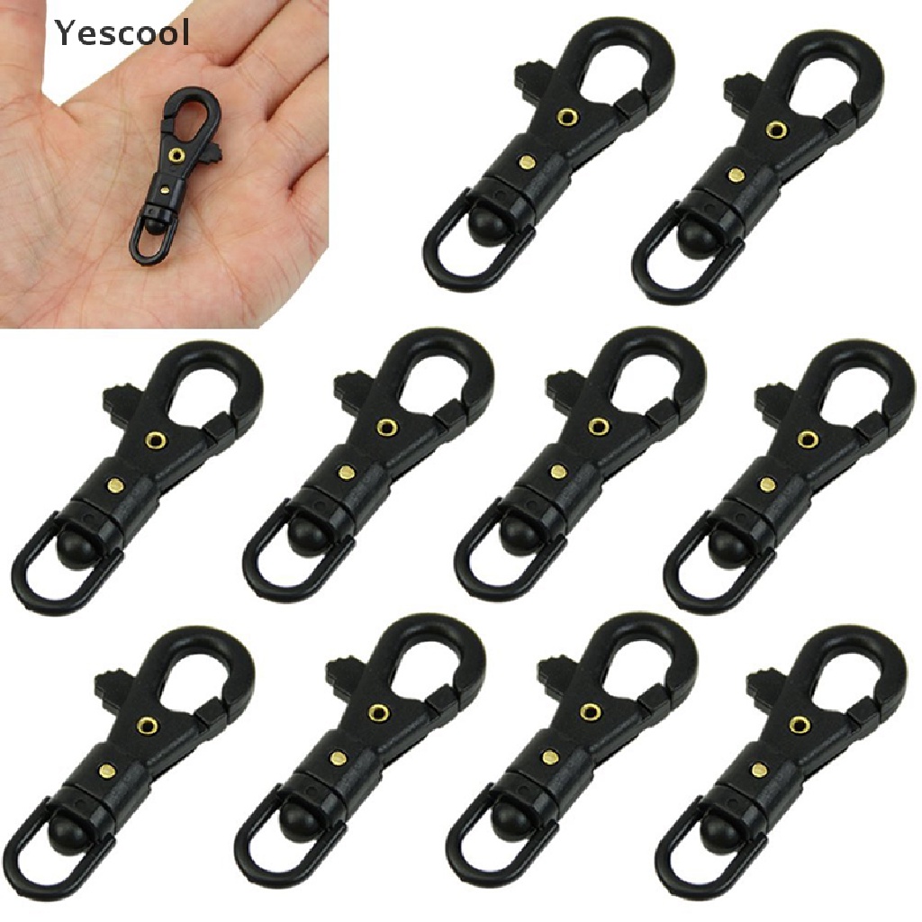 Yescool 10pcs Carabiner Mini EDC Bisa Diputar Untuk Survival