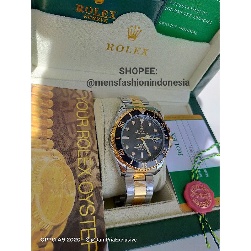 JAM ROLEX COWOK QUARTZ BATERAI COD BAYAR DITEMPAT