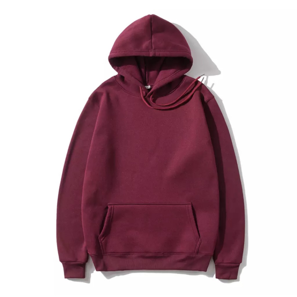 Sweater Hoodie Polos Oversize Jaket Pria Wanita Premium WARNA MAROON