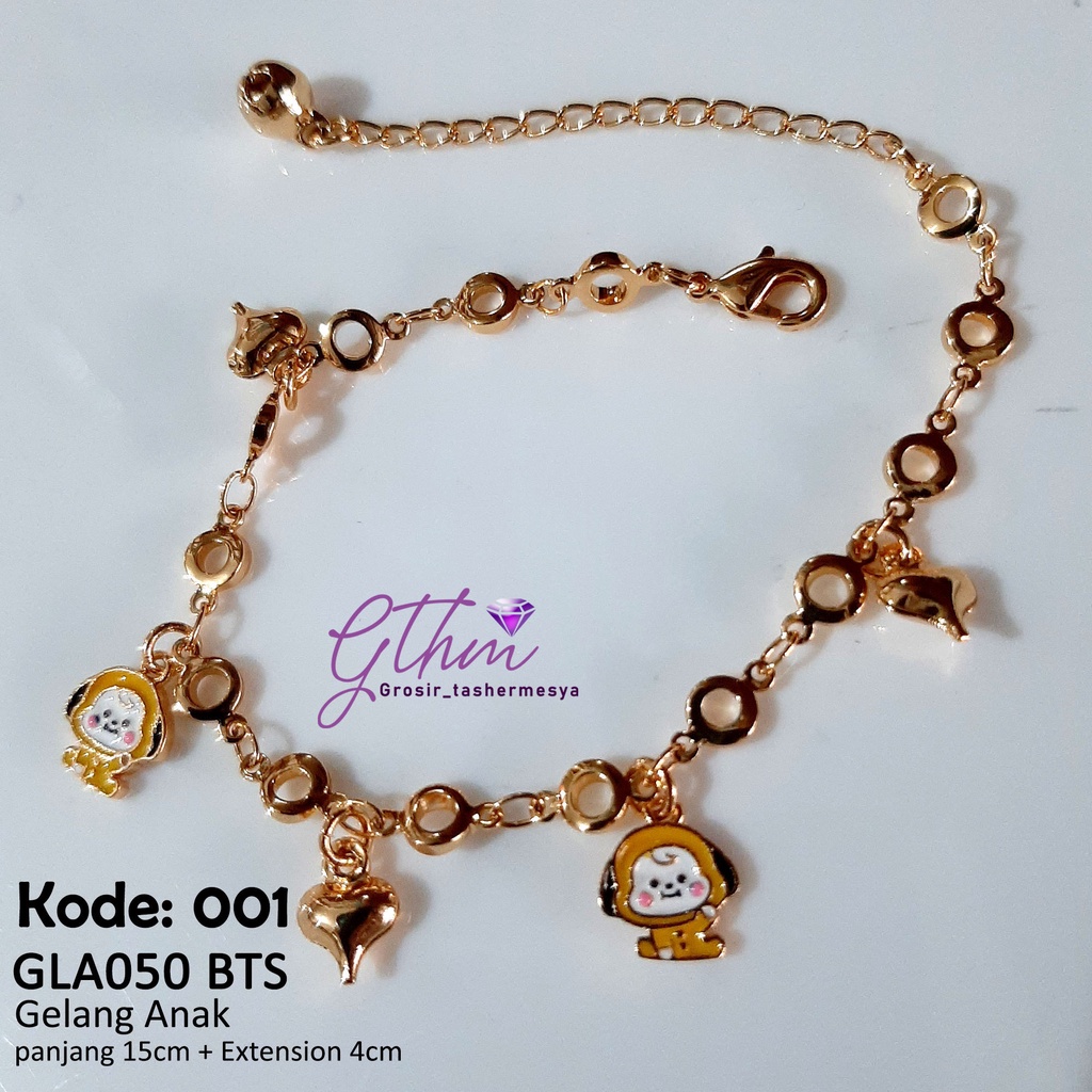 Gelang BTS anak-anak dan remaja perhiasan fashion import kualitas premium anti karat gla050