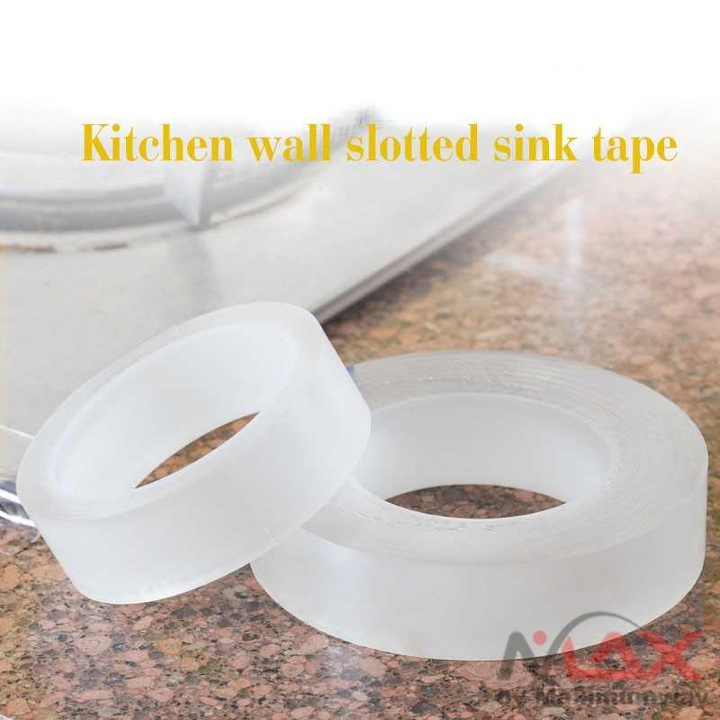 Lakban Waterproof Dapur Kitchen Sink Seal Tape Panjang 3 Meter 5 Meter - Transparent TaffPACK Lakban anti air anti noda anti minyak menutup sela sela pojokan basah selotip penutup bolongan TapeYK-468