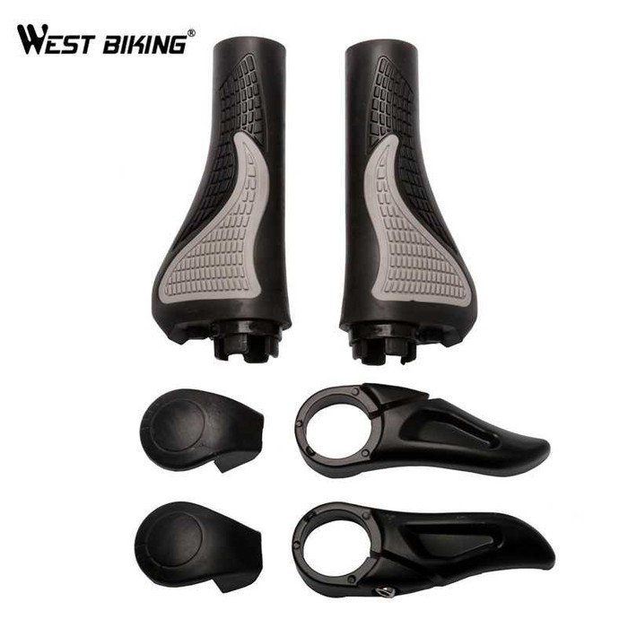 Gagang Sepeda Rubber Ergonomic Grip MTB Handlebar -AU13