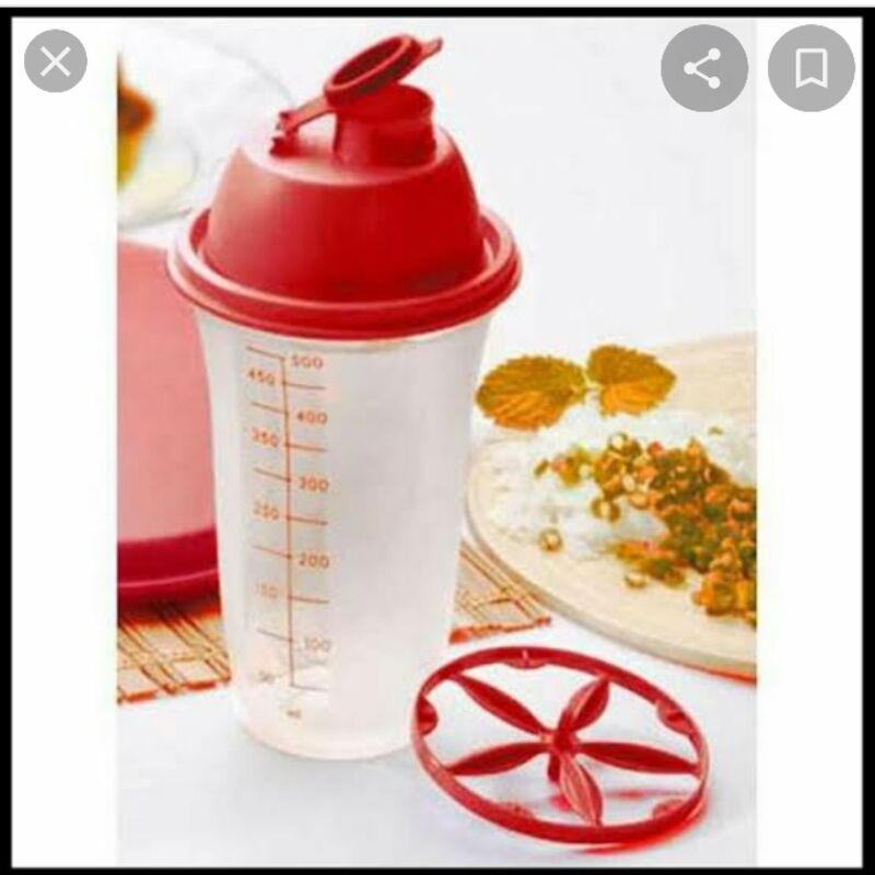 Quick shake tupperware - gelas ukur - pengocok minuman - shaker