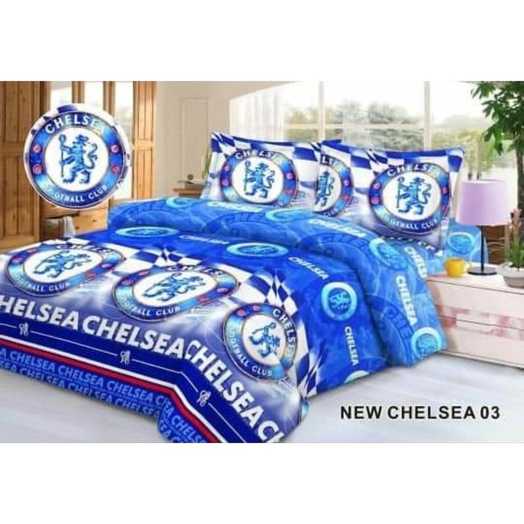 SPREI KARAKTER BOLA 180x200cm NO.1 BAHAN KATUN HOMEMADE /Sprai Motif Logo Bola