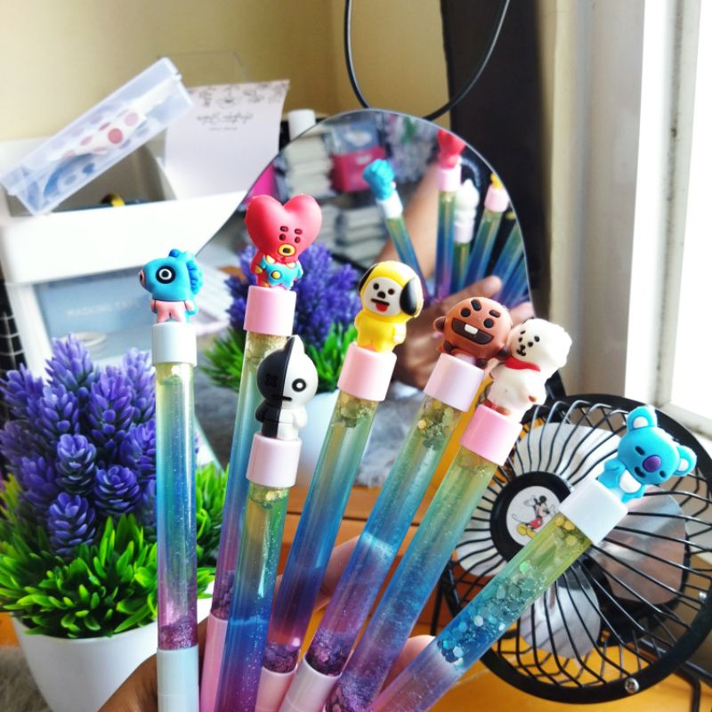 

JOURNALCARE.ID || PULPEN GEL GLITTER AIR BT21