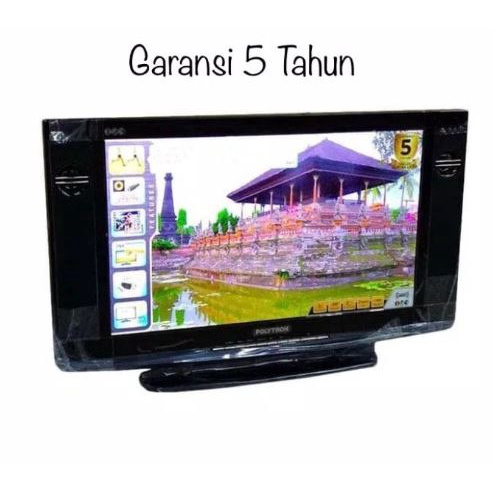 Polytron LED 24" PLD 24D123 (Model TV tabung) garansi 5 thn via gosend/grab