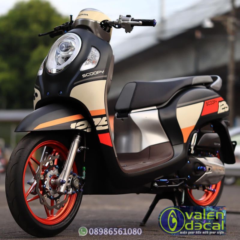 Stiker Striping Decal Scoopy fullbody bisa request custom GRATIS