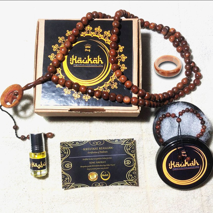 Tasbih 99 Kayu Kokka BERSERTIFIKAT Bulat 99 Uk 8mm Kaukah Koka Kaoka Bonus parfum&amp;gelang kokka