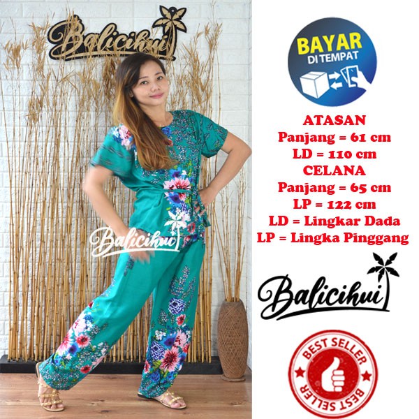 Balicihui Setelan Panjang Bali Piyama Tidur Bali FIT to XL Baju Tidur Baju Santai Rumahan