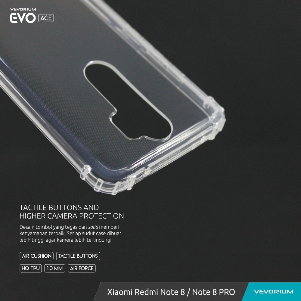 VEVORIUM EVO ACE Xiaomi Redmi Note 8 PRO Note 8 Biasa Soft Case Anti Crack