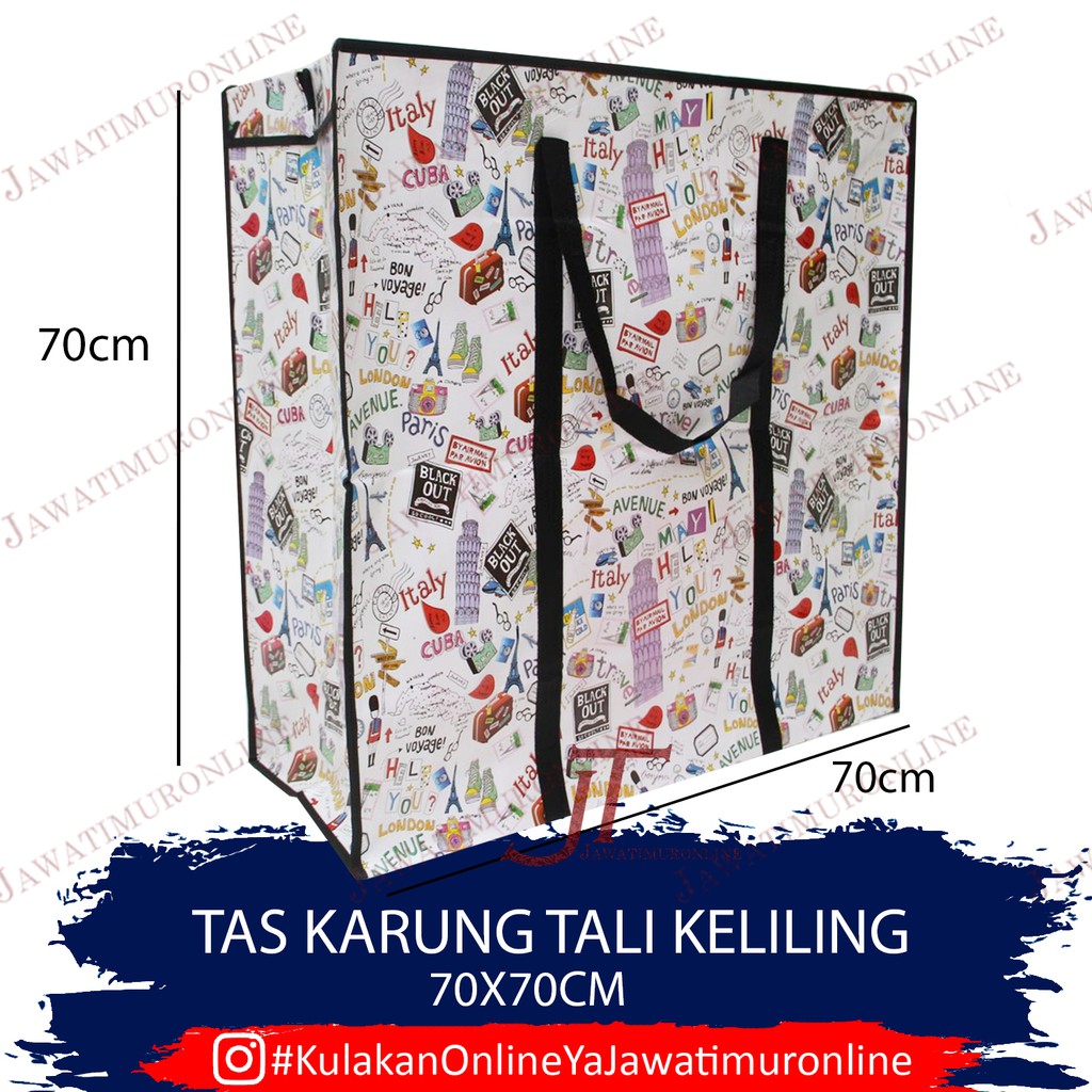 Tas Karung XXL Tali Keliling 70x70 cm / Tas Karung Jumbo