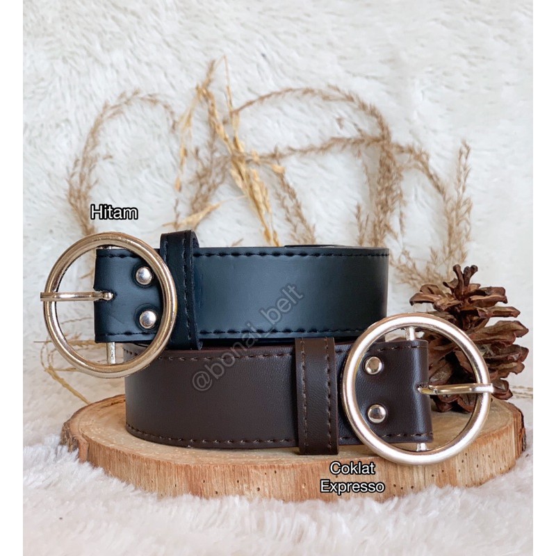 Cleya Bulat Besar / Gesper Wanita / Ikat Pinggang Wanita / Gesper Cewe / Women Belt