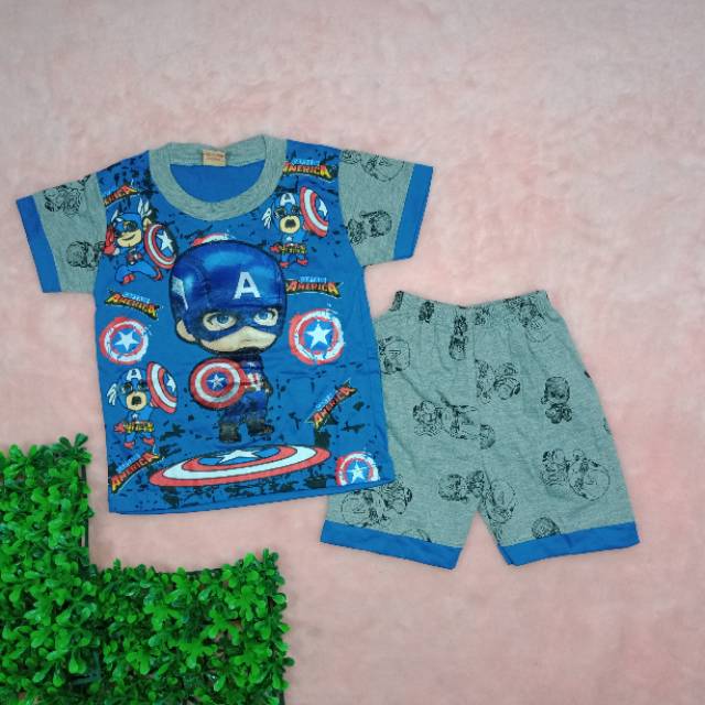 Ss#309 Setelan Anak Laki laki Size 3-18bulan Model Terbaru bahan Kaus / Baju Led / Baju Anak Cowok