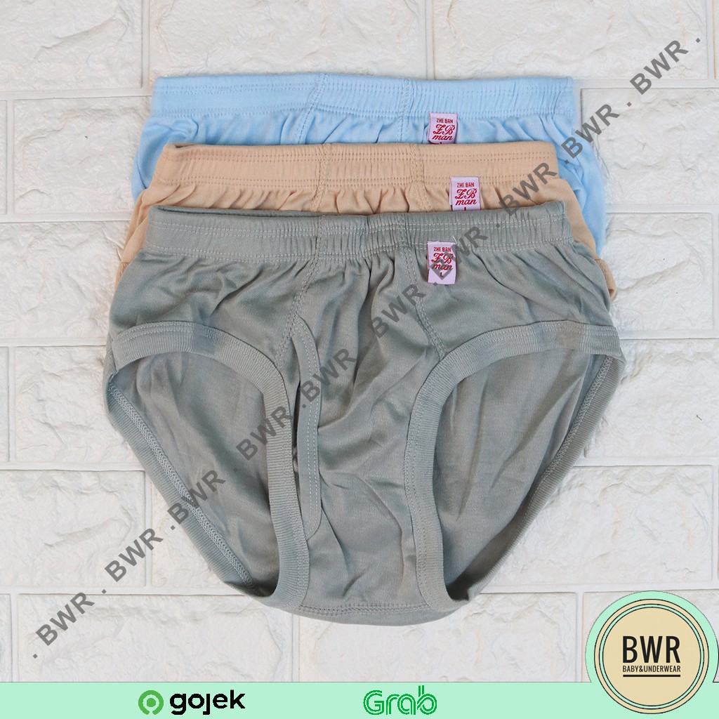 Grosir [ 6pc ] CD ZB Man KERUT | Celana Dalam Pria Sempak Karet Kerut Berkualitas - Bwr