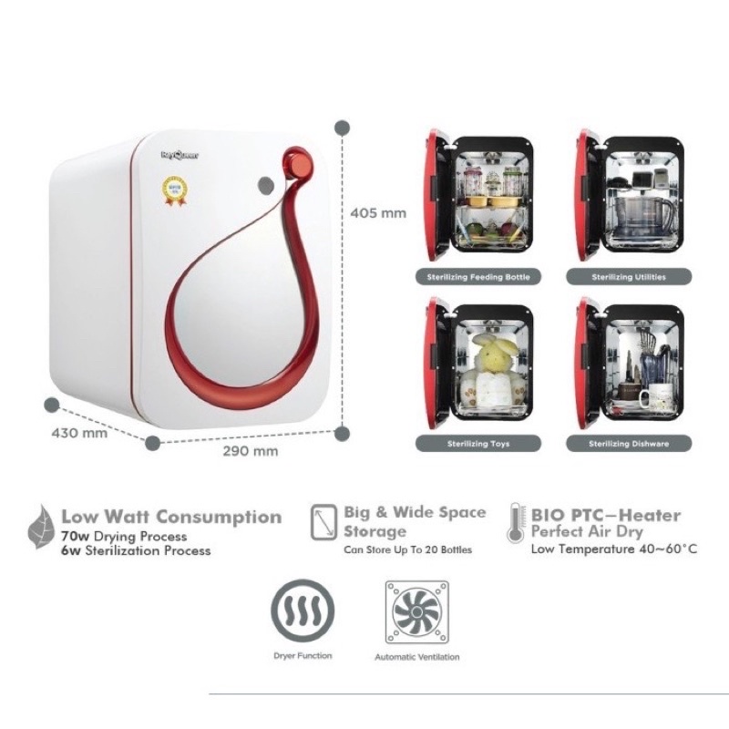 PRELOVED GEA Baby RayQueen UV Sterilizer JHS-400 / UV Bottle Sterilizer RayQueen Second JHS 400 / Alat Steril Botol Bayi