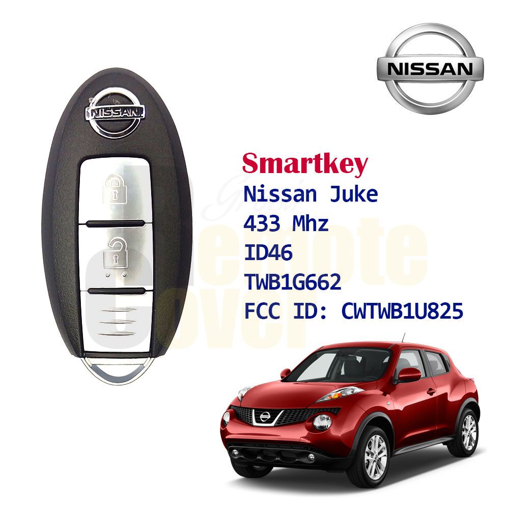 Remote Set Komplit Kunci Smartkey Nissan Juke OEM 433 Mhz
