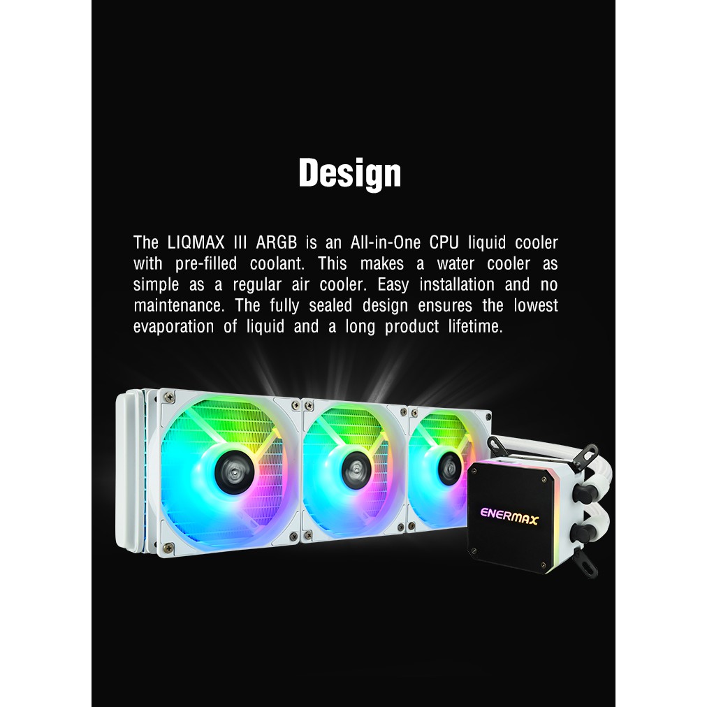 Enermax Liqmax III White 360 ARGB All In One Water Cooler