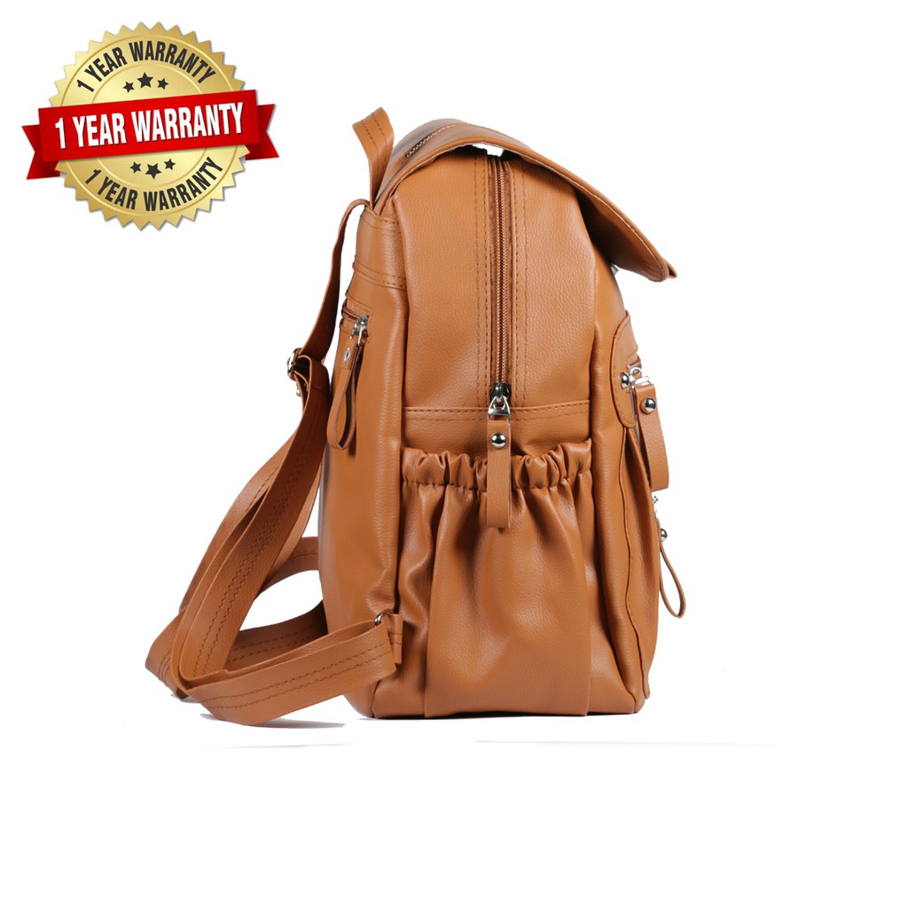 Tas Ransel Wanita Import Kantor Kerja Sekolah Kuliah Outdoor Trendy Koreaa - Warna Coklat