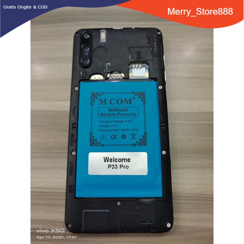 Batere Battery Batere Batre Baterai Double Power Mcom Welcome P33 pro