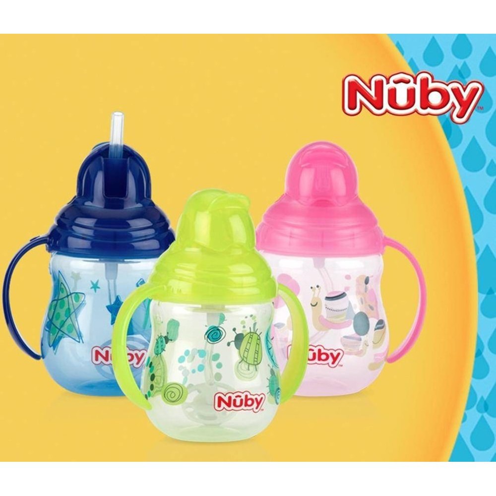 Nuby Flip-it Twinhandle Weighted Straw 270ml