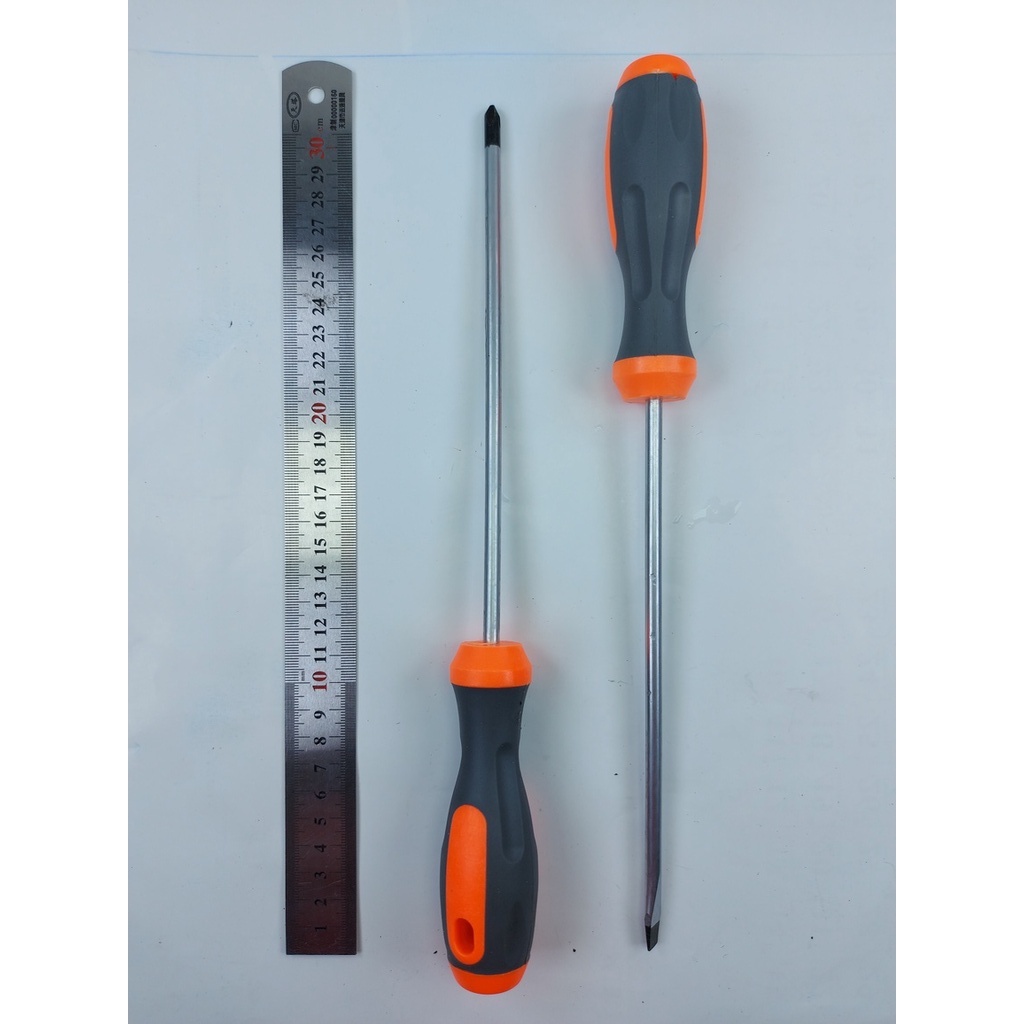 Obeng PLUS + 8&quot; MM Obeng karet rubber plus +  Ujung Magnet