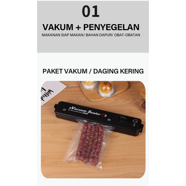 [Saucezhan]Penyegel Plastik Otomatis Premium/VACUM SEALER FRESH Makanan Food Packing Machine/Vacum Sealer Snack Premium