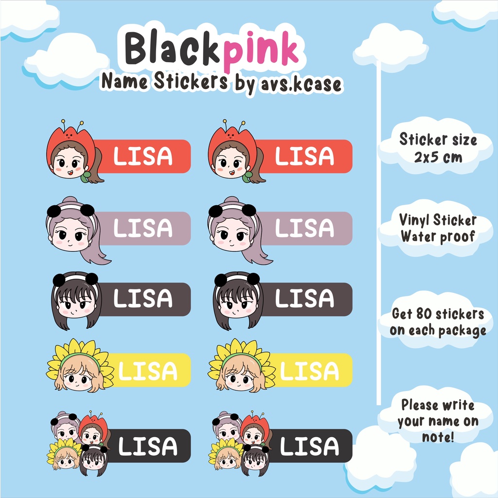 

Blackpink Chibi Sticker Nama custom